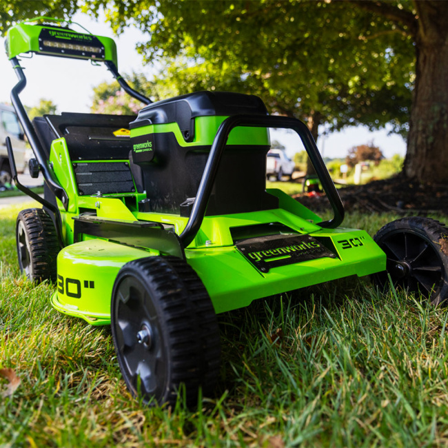 Газонокосилка самоходная Greenworks 82LM30S 82V аккумуляторная 