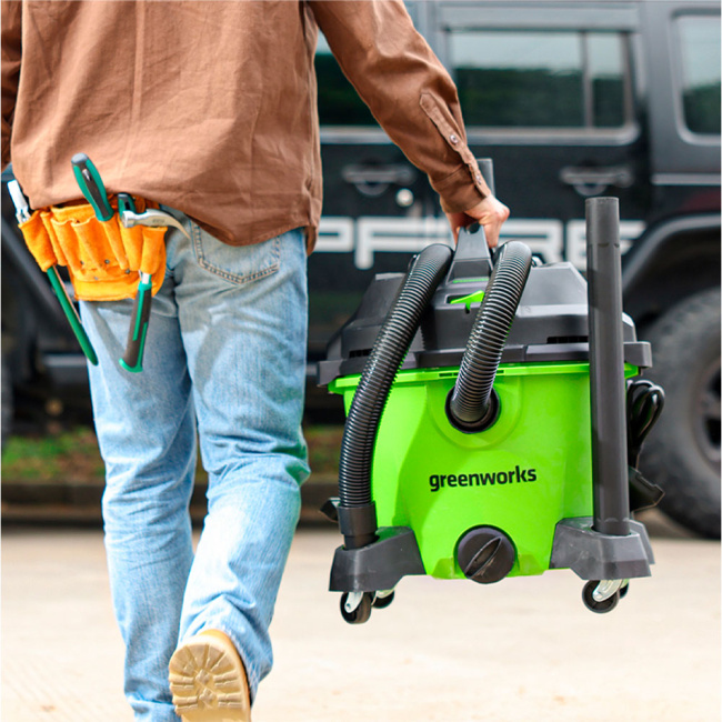 Пылесос строительный Greenworks G120WDV электрический