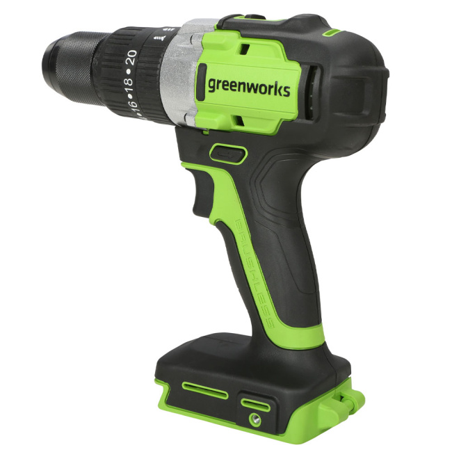 Дрель-шуруповерт ударная Greenworks GD24DD60 24V аккумуляторная