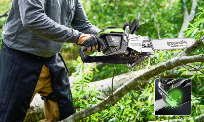 Пила цепная Greenworks OCS600 82V аккумуляторная 