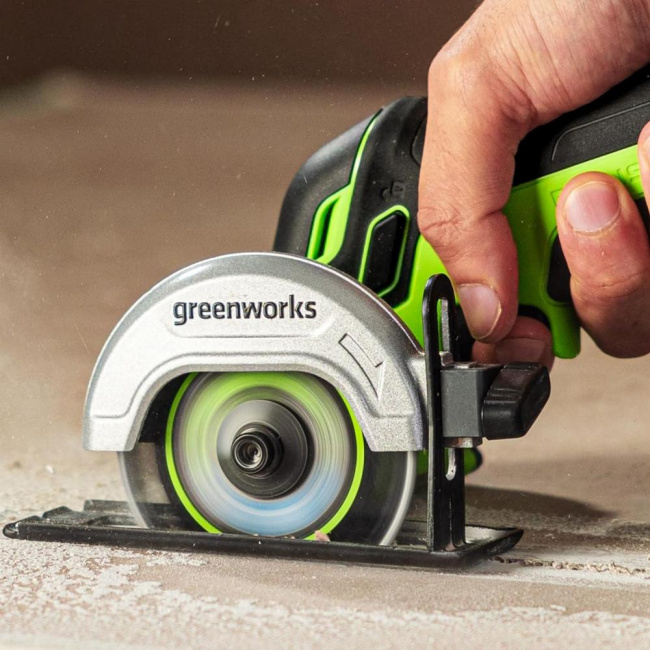 Мини-шлифовальная машина угловая Greenworks AGM530 (GD24UCS) 24V аккумуляторная