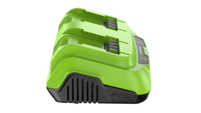 Ультрабыстрое двойное зарядное устройство Greenworks G24X2C8