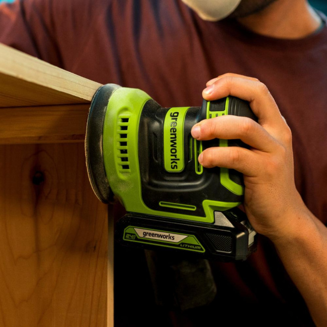Шлифовальная машина эксцентриковая Greenworks OS325 24V аккумуляторная 