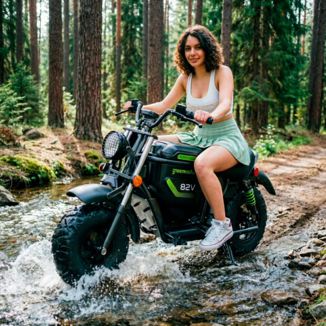 Мини мотоцикл для бездорожья Greenworks 82V MB53000 аккумуляторный