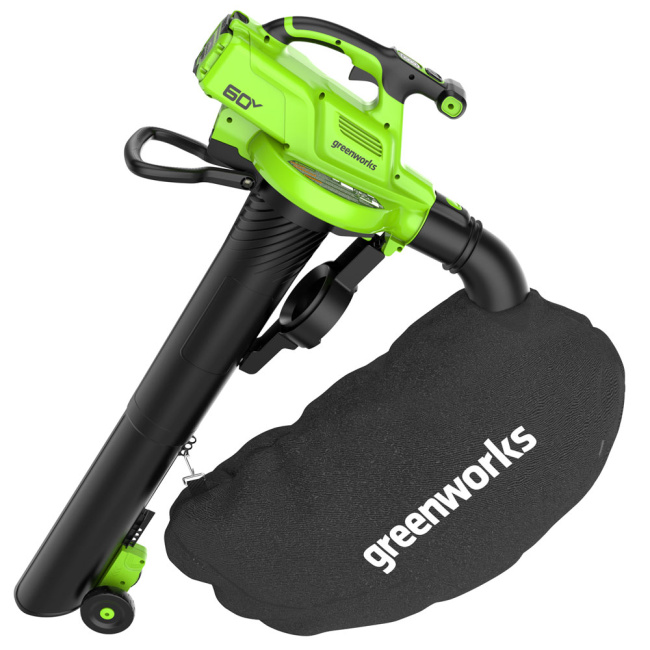 Воздуходувка-пылесос Greenworks GD60BVII 60V аккумуляторная