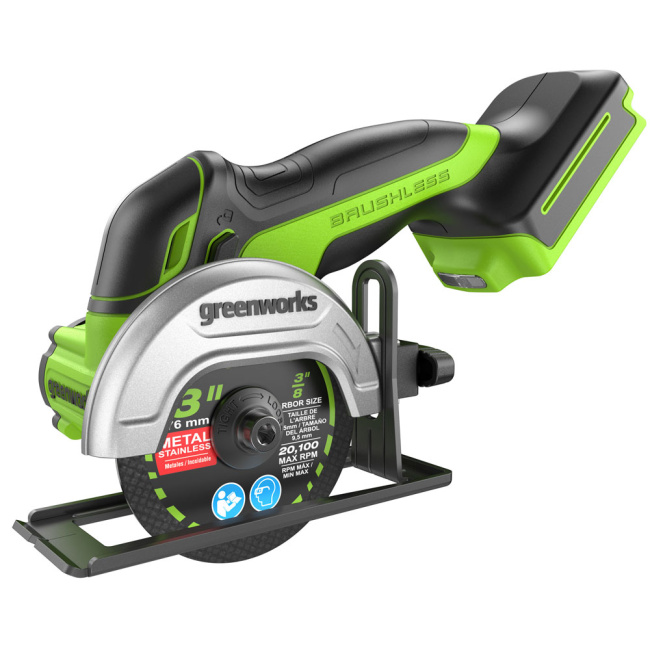 Мини-шлифовальная машина угловая Greenworks AGM530 (GD24UCS) 24V аккумуляторная