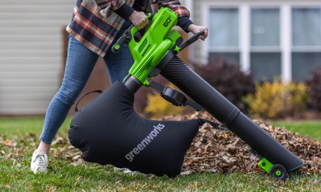 Воздуходувка-пылесос Greenworks GD60BVII 60V аккумуляторная