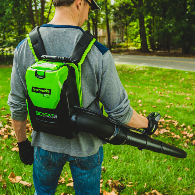 Воздуходув ранцевый Greenworks GD60BPB 60V аккумуляторный