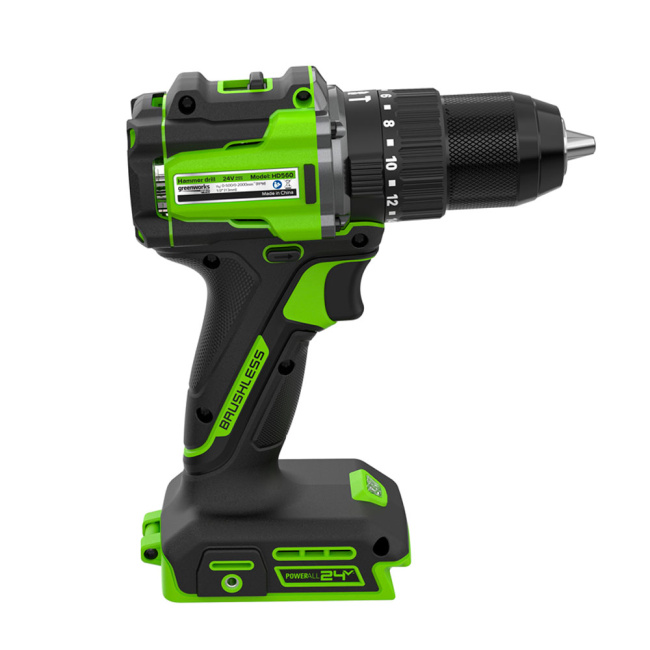 Дрель-шуруповерт ударная Greenworks HD560 24V аккумуляторная 