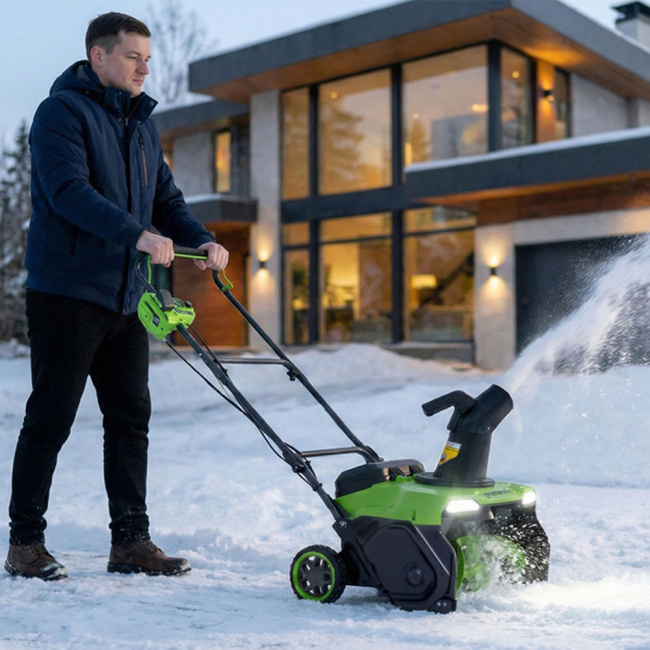 Снегоуборщик Greenworks GD40STX2 40V аккумуляторный 