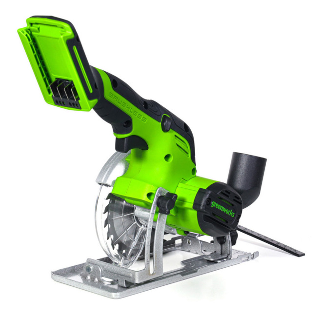 Мини-пила циркулярная Greenworks G24MCS 24V аккумуляторная