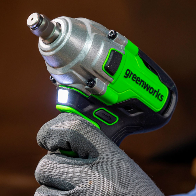 Гайковерт ударный Greenworks GD24IW400 24V аккумуляторный 