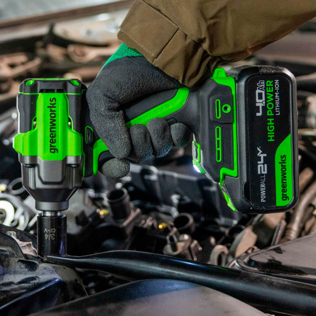 Гайковерт ударный Greenworks IW3450 24V аккумуляторный