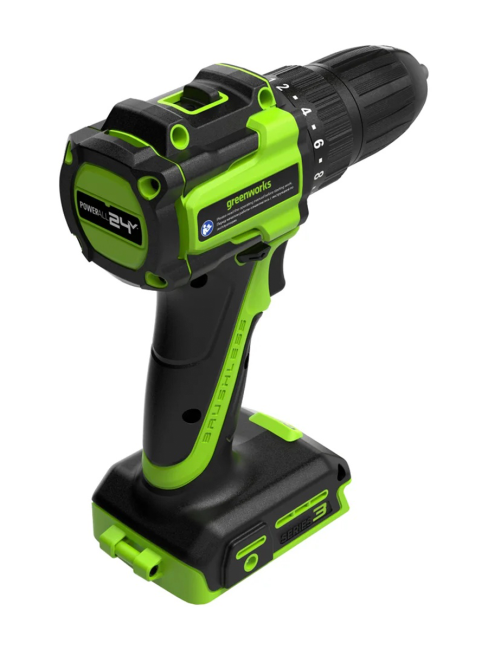 Дрель-шуруповерт Greenworks DD345 24V аккумуляторная 