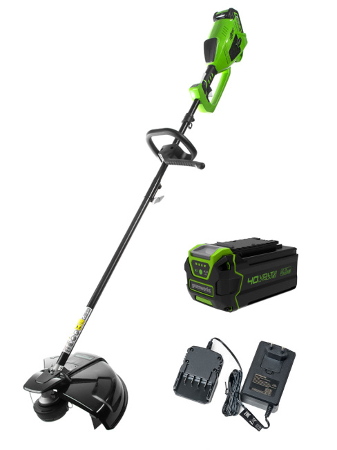 Триммер Greenworks GD40BCK4 40V аккумуляторный 