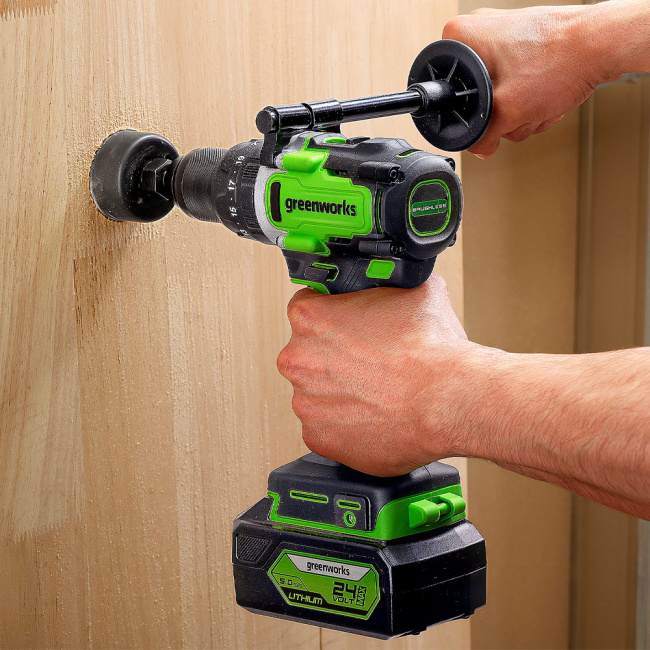 Дрель-шуруповерт ударная Greenworks GD24DD140 24V аккумуляторная