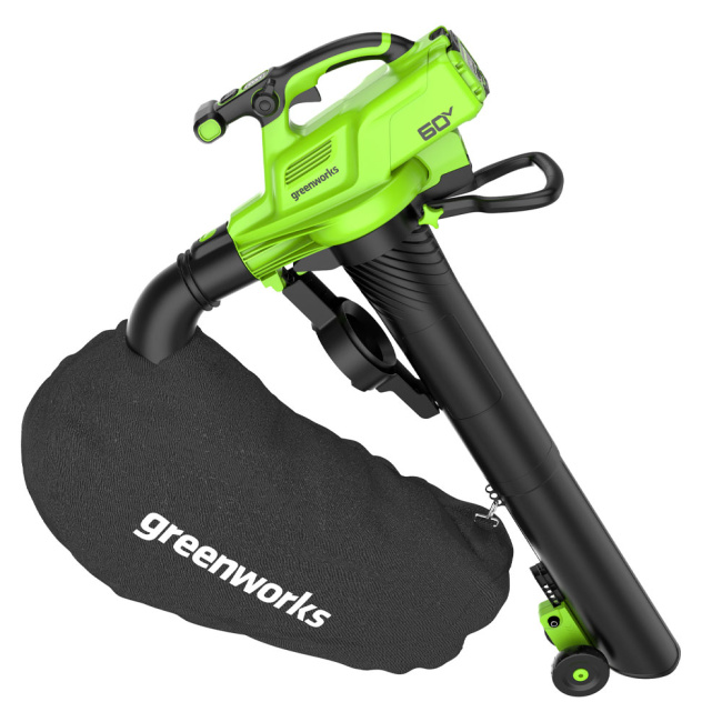 Воздуходувка-пылесос Greenworks GD60BVII 60V аккумуляторная