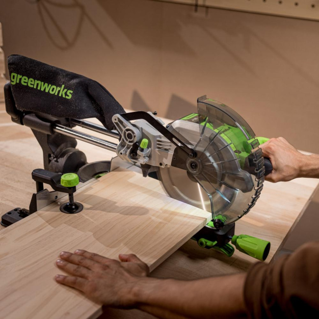 Пила торцовочная Greenworks GD24MS216 24V