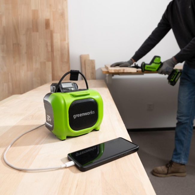 Беспроводная акустическая система аккумуляторная (колонка) Greenworks BT340 (GPT-MNBS)