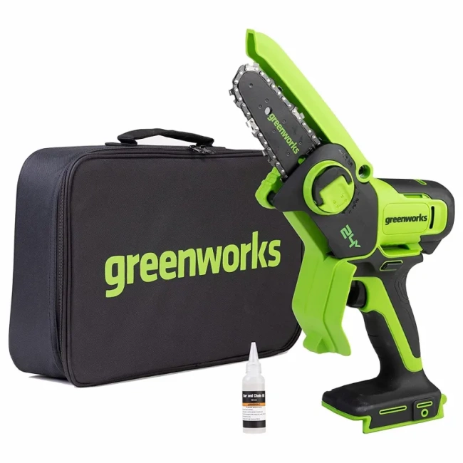 Мини-пила цепная Greenworks G24MCS10 24V аккумуляторная 