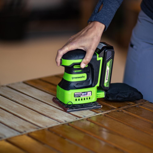 Шлифовальная машина плоская Greenworks G24SS14 24V аккумуляторная