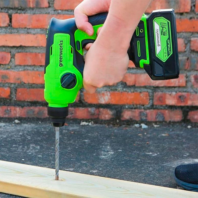 Перфоратор Greenworks GD24SDS1 24V аккумуляторный