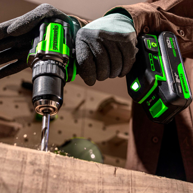 Дрель-шуруповерт Greenworks DD560, 24V аккумуляторная