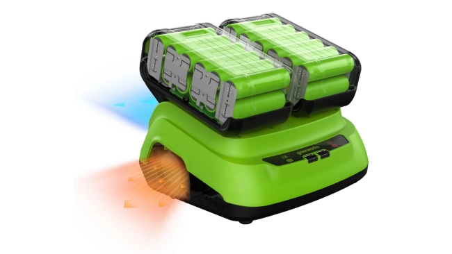 Ультрабыстрое двойное зарядное устройство Greenworks G24X2C8