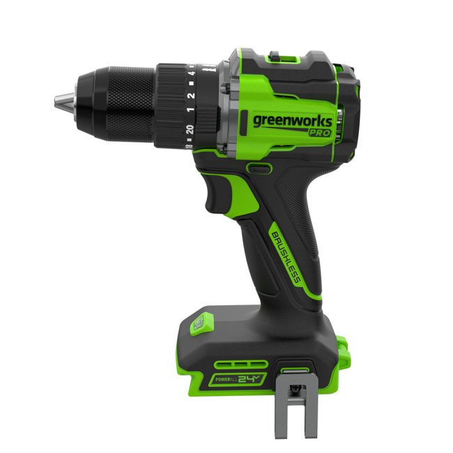 Дрель-шуруповерт ударная Greenworks HD560 24V аккумуляторная 