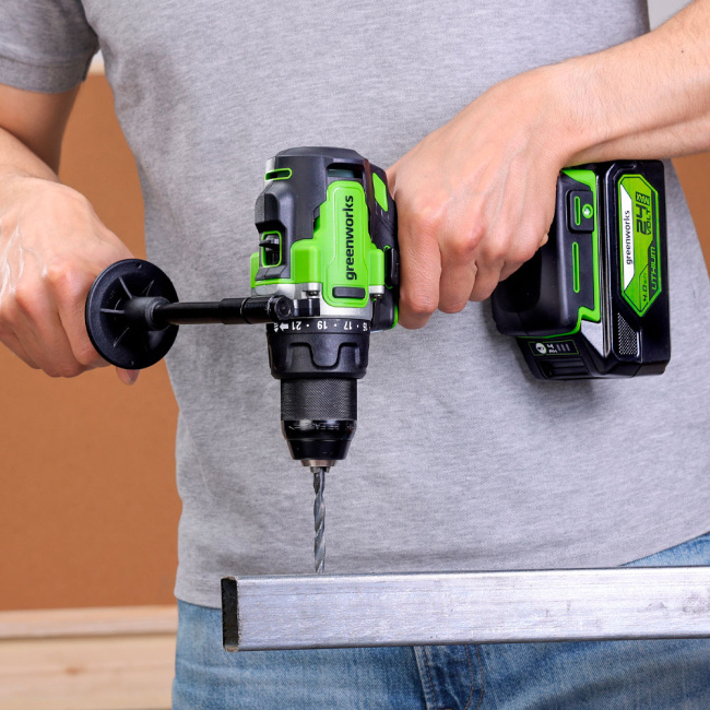 Дрель-шуруповерт Greenworks GD24DD90 24V аккумуляторная