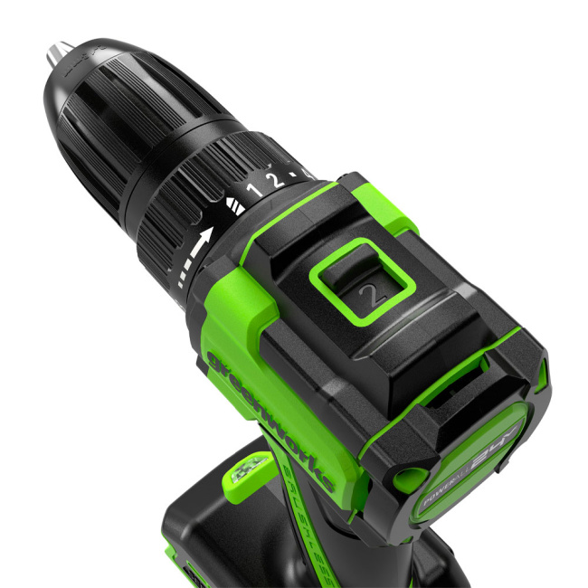 Дрель-шуруповерт Greenworks DD345 24V аккумуляторная 