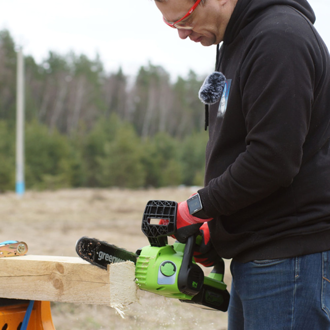 Пила цепная Greenworks G24CS25 24V аккумуляторная