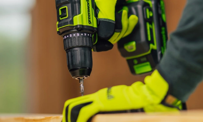 Дрель-шуруповерт Greenworks DD345 24V аккумуляторная 