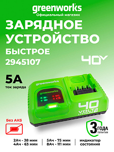 Зарядное устройство Greenworks G40UC5 40V