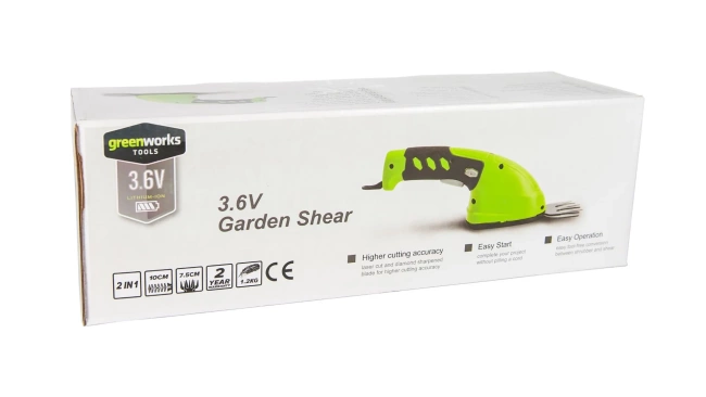 Ножницы аккумуляторные садовые Greenworks G3,6HS