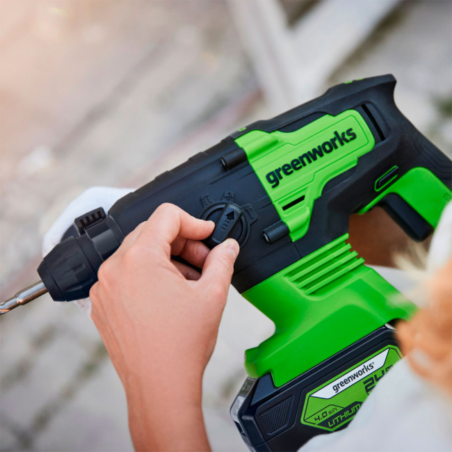 Перфоратор Greenworks GD24SDS2 24V аккумуляторный