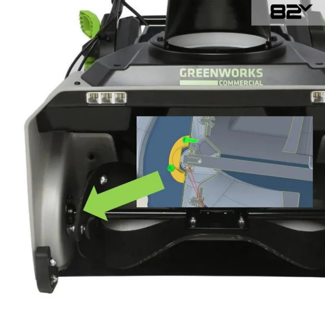 Снегоуборщик Greenworks 82SN22 82V аккумуляторный 