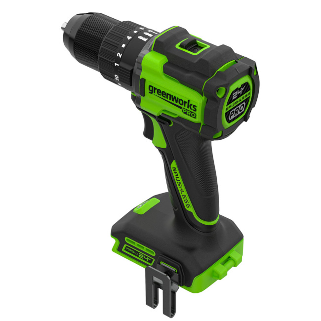 Дрель-шуруповерт ударная Greenworks HD560 24V аккумуляторная 