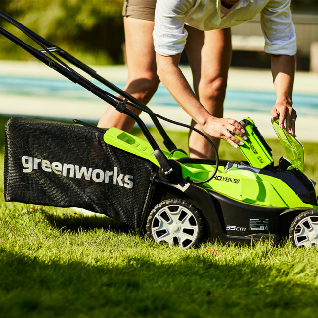 Газонокосилка Greenworks G40LM35 40V аккумуляторная 