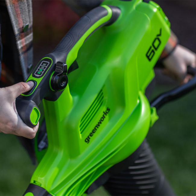 Воздуходувка-пылесос Greenworks GD60BVII 60V аккумуляторная