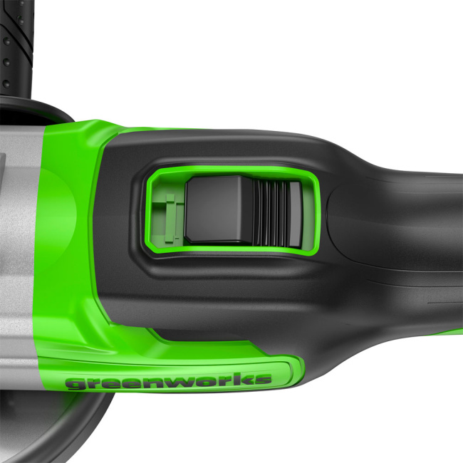 Шлифовальная машина угловая Greenworks GD24AGK4 24V аккумуляторная, АКБ 4Ач и ЗУ, сумка
