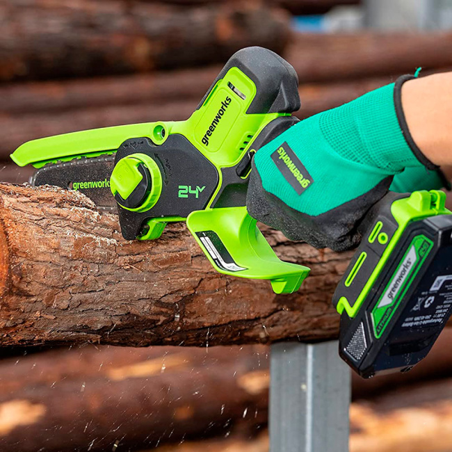 Мини-пила цепная Greenworks G24MCS10 24V аккумуляторная