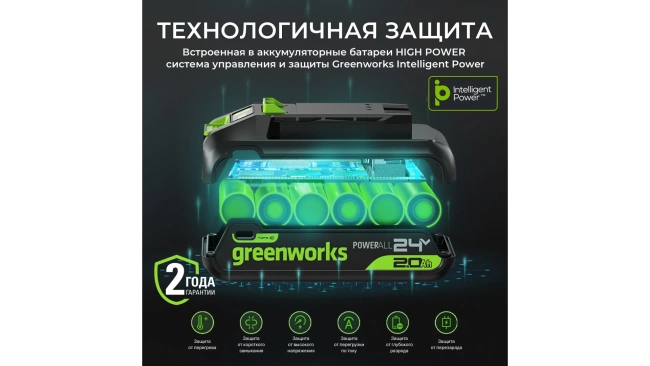 Аккумулятор Greenworks High Power G24HP4 24V 4Ач