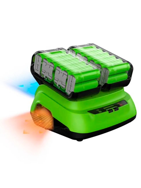Ультрабыстрое двойное зарядное устройство Greenworks G24X2C8