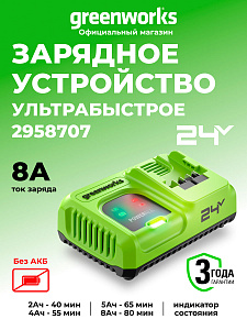 Зарядное устройство Greenworks G24C8 24V