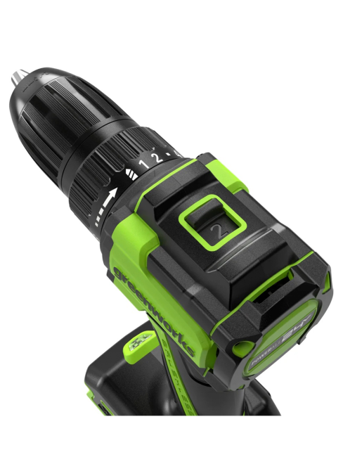 Дрель-шуруповерт Greenworks DD345 24V аккумуляторная 