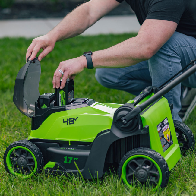 Газонокосилка Greenworks GD24X2LM411 24V аккумуляторная